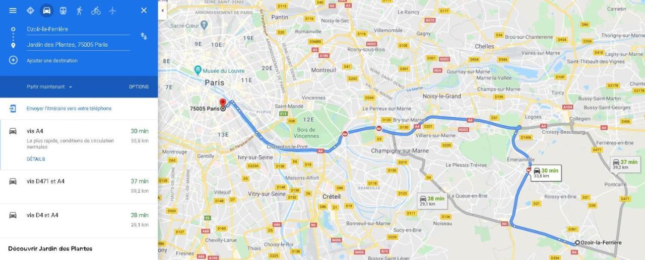 Tres Beau Studio Proche De Disneyland Et De Paris Lejlighed Ozoir-la-Ferrière Eksteriør billede